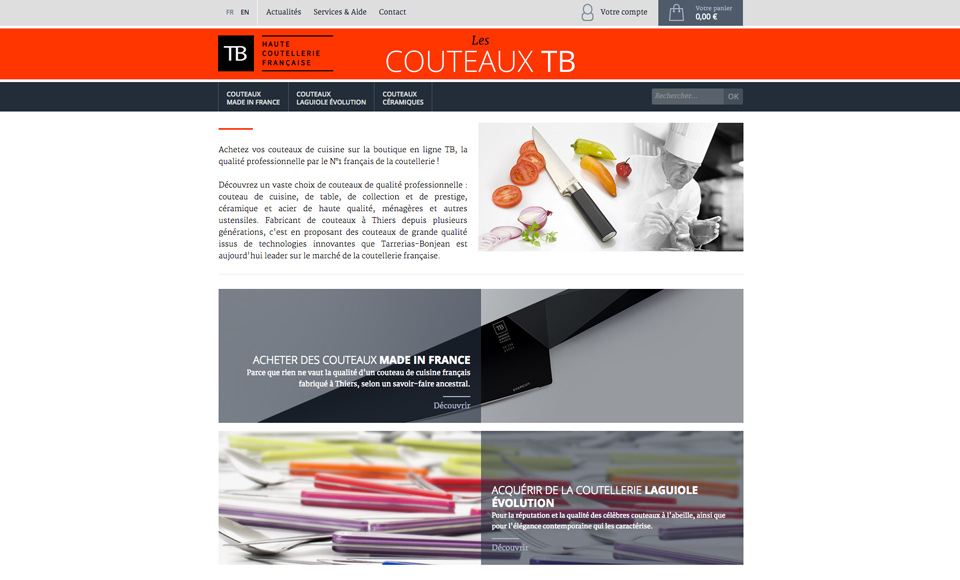 Les articles de coutellerie TB Groupe bientôt sur un nouvel E-shop