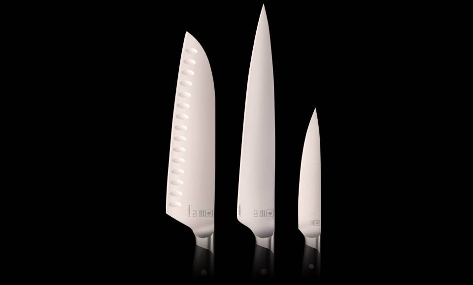 The different parts that make up a professional grade kitchen knife by TB Groupe