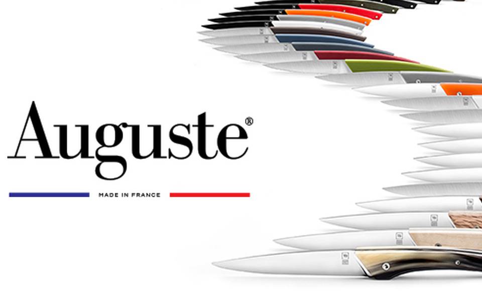 Auguste: professional grade French-made luxury table knives that cut with ease and bring an original touch to your kitchen 